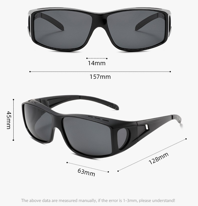 Lightblue-grey 2PCS Men's Polarized Fitover Sunglasses view 2