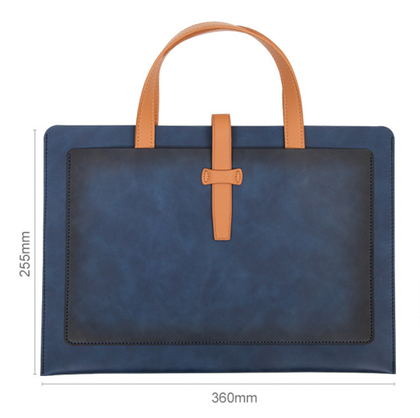 Grey Professional Large Capacity PU Leather Briefcase view 2