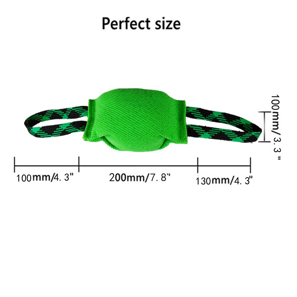 Black Durable Dog Tug Toy with 2 Handles - Interactive Bite Pillow for view 2