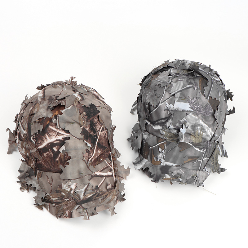Brown 3D Leaf Camouflage Baseball Cap – American-Style Outdoor Tactical Hat view 3
