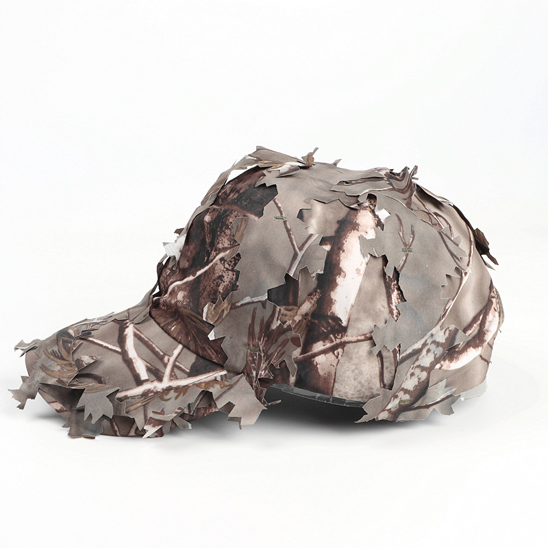 Brown 3D Leaf Camouflage Baseball Cap – American-Style Outdoor Tactical Hat view 7