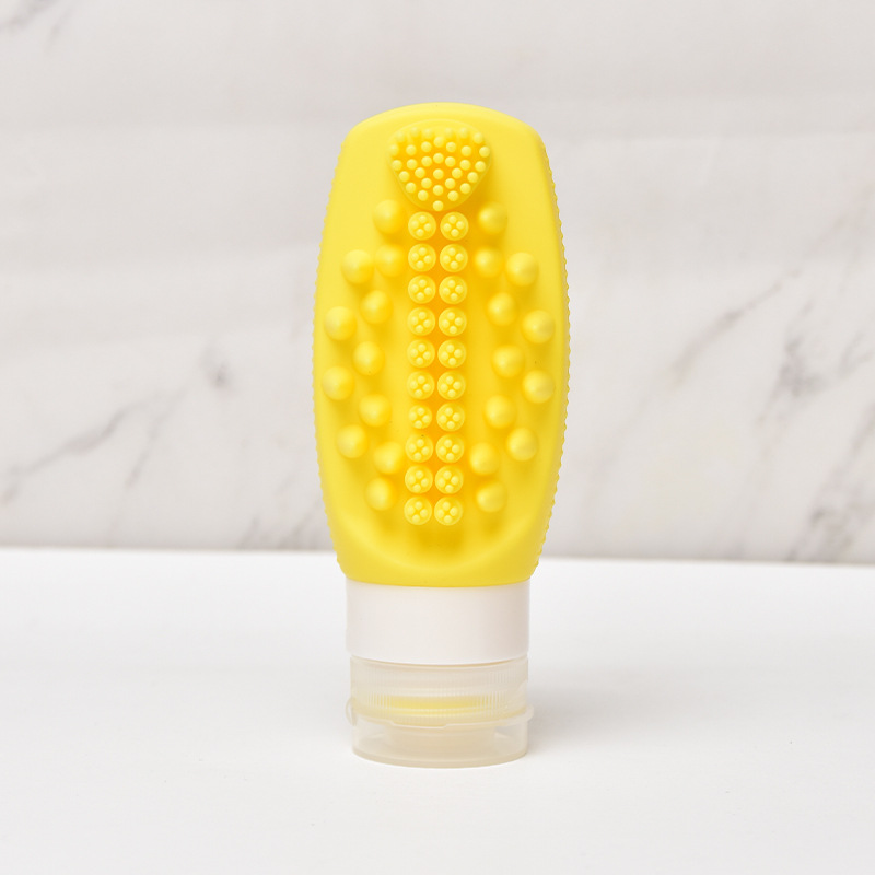 Yellow Travel Silicone Refillable Bottle Set – Multi-Functional Soft-Squeeze — image 1