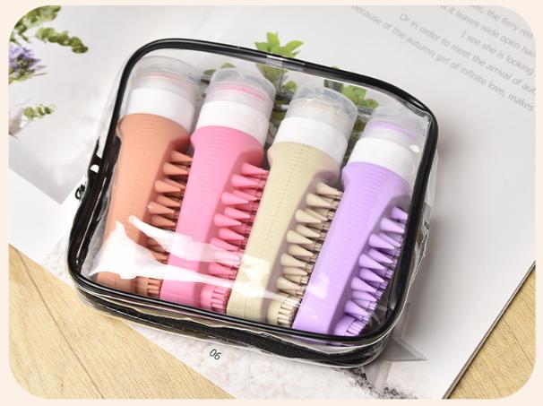Combination A Travel silicone refillable water bottle set – multi-functional — image 1