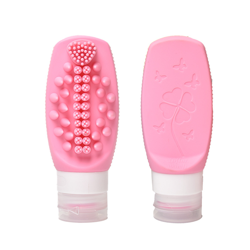 Combination A Travel silicone refillable water bottle set – multi-functional view 6