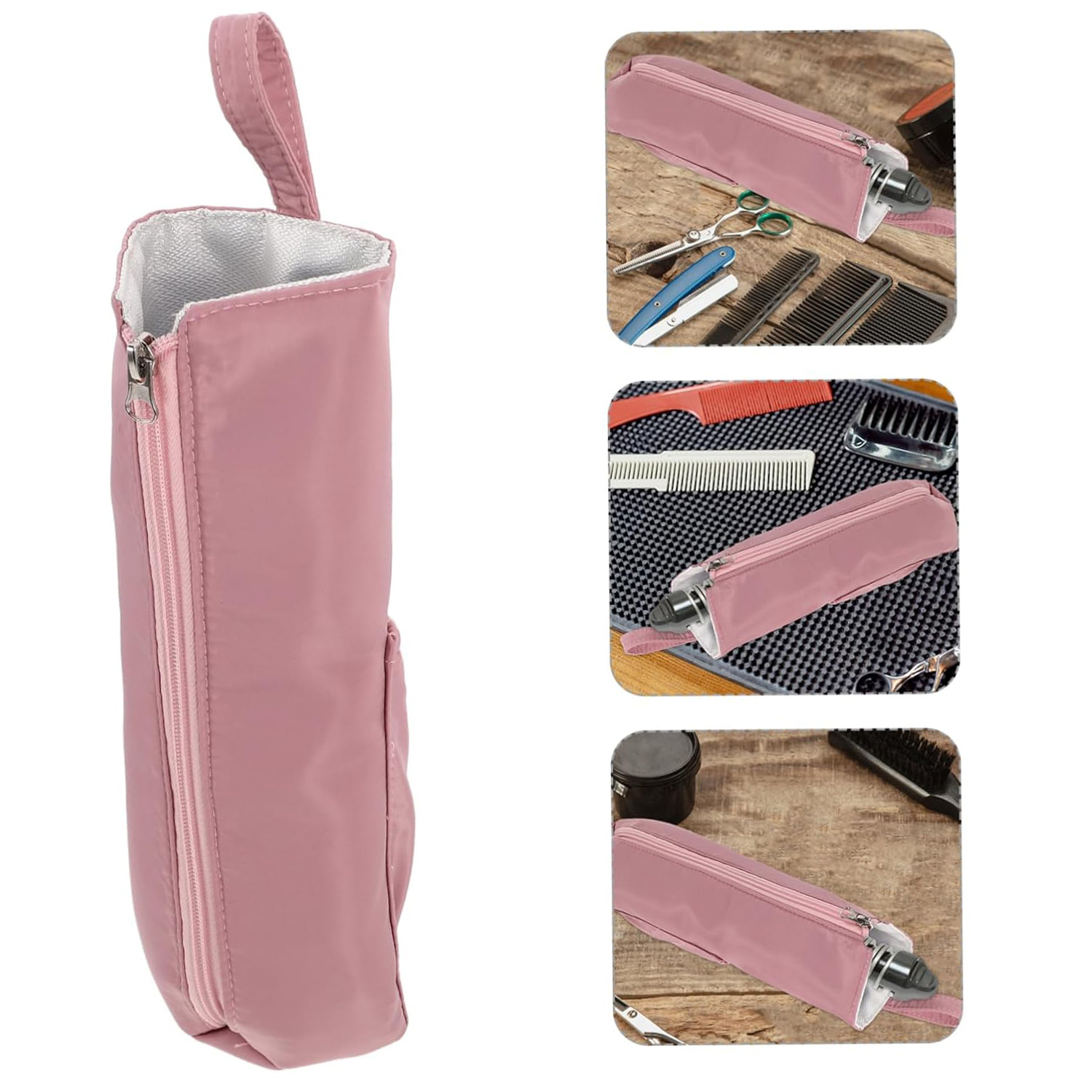 Pink Heat-Resistant Styling Tool Organizer – Compact view 2
