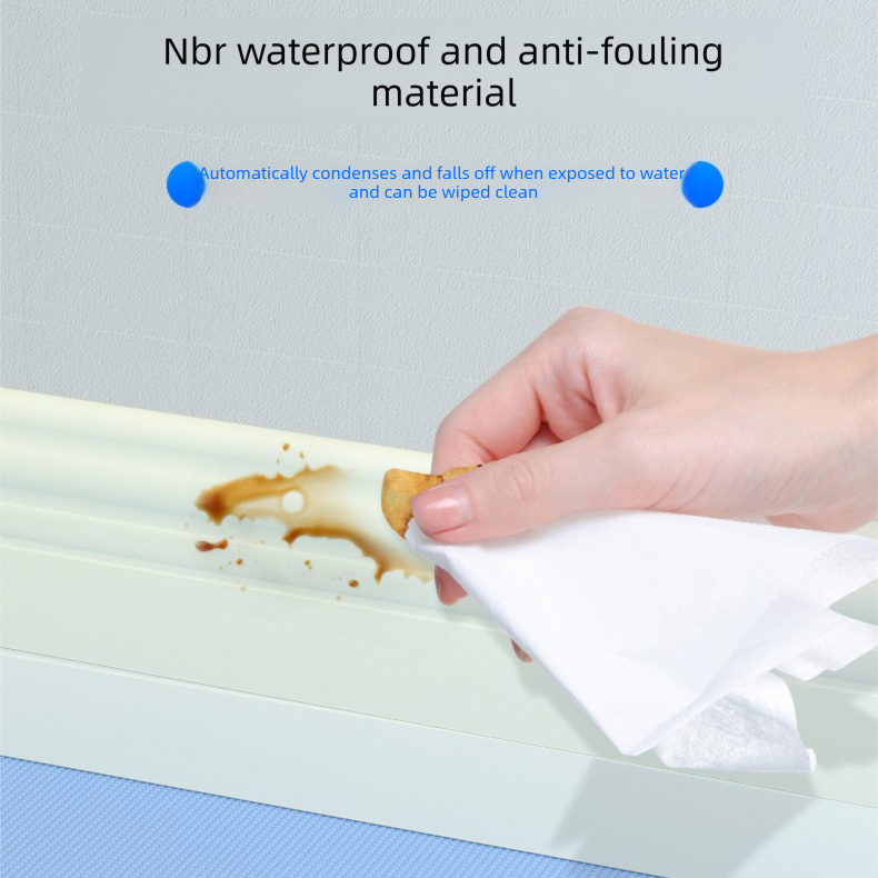 Brown 3-Meter Self-Adhesive Reinforced Skirting Board – 10 cm Wide Wall view 4