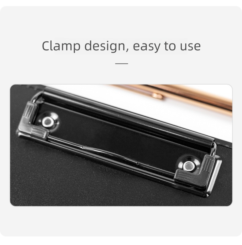 Blue-green Three-Fold Clipboard with Document Holder – PP Material view 2