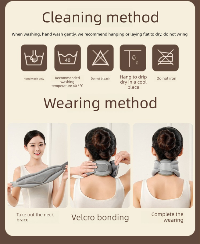 Black Reinforced Neck Support Brace – Adjustable Cervical Collar with PP view 3