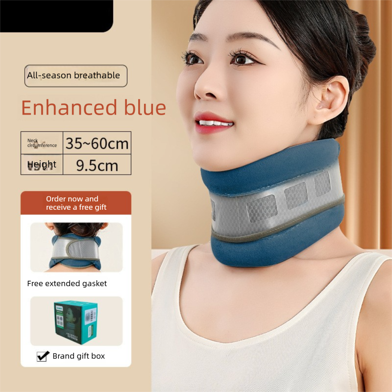 Blue Reinforced Neck Support Brace – Adjustable Cervical Collar with PP