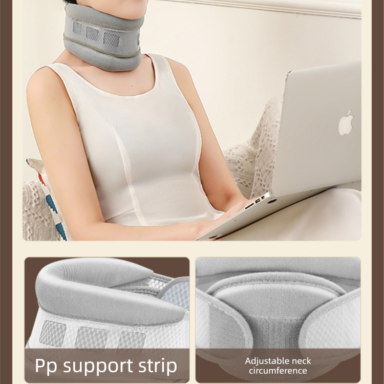 Blue Reinforced Neck Support Brace – Adjustable Cervical Collar with PP view 4