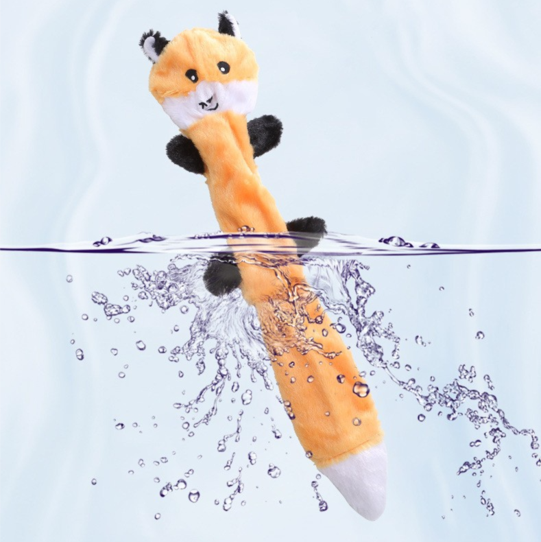 2-Pack Yellow raccoon Identical Plush Pet Toys with Squeaker – Durable view 6