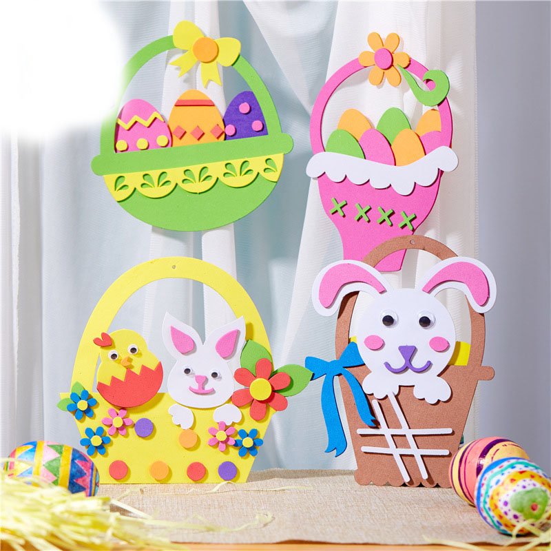 5-Pack Rose red Easter egg Easter EVA Craft Basket Kit – DIY Creative Art & view 4