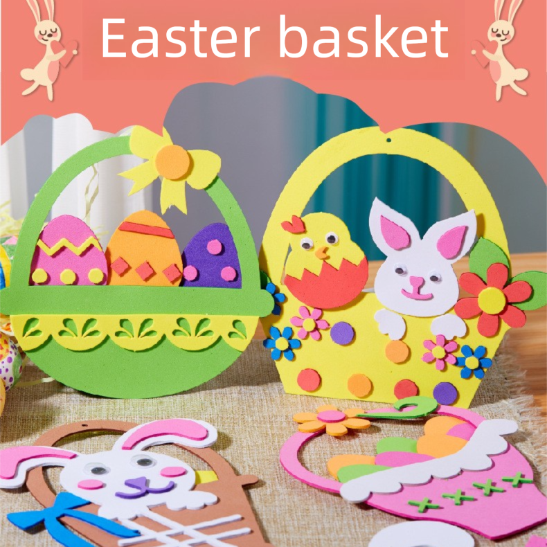 5-Pack rabbit Easter EVA Craft Basket Kit – DIY Creative Art & Craft Supplies view 2