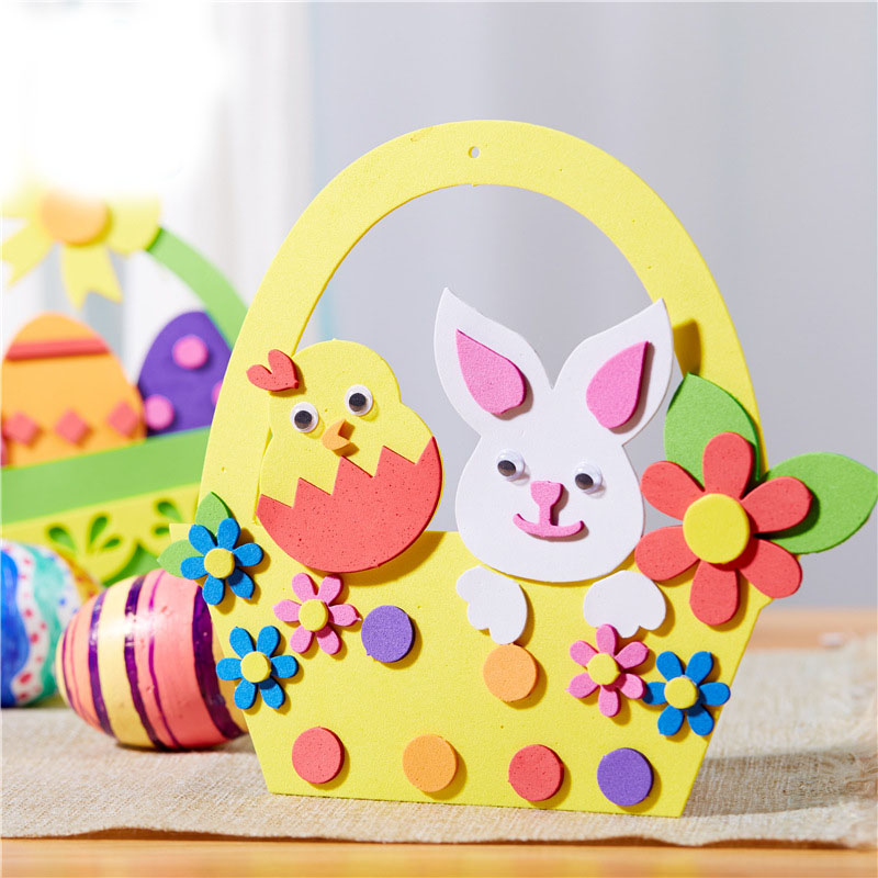 5-Pack rabbit Easter EVA Craft Basket Kit – DIY Creative Art & Craft Supplies view 3