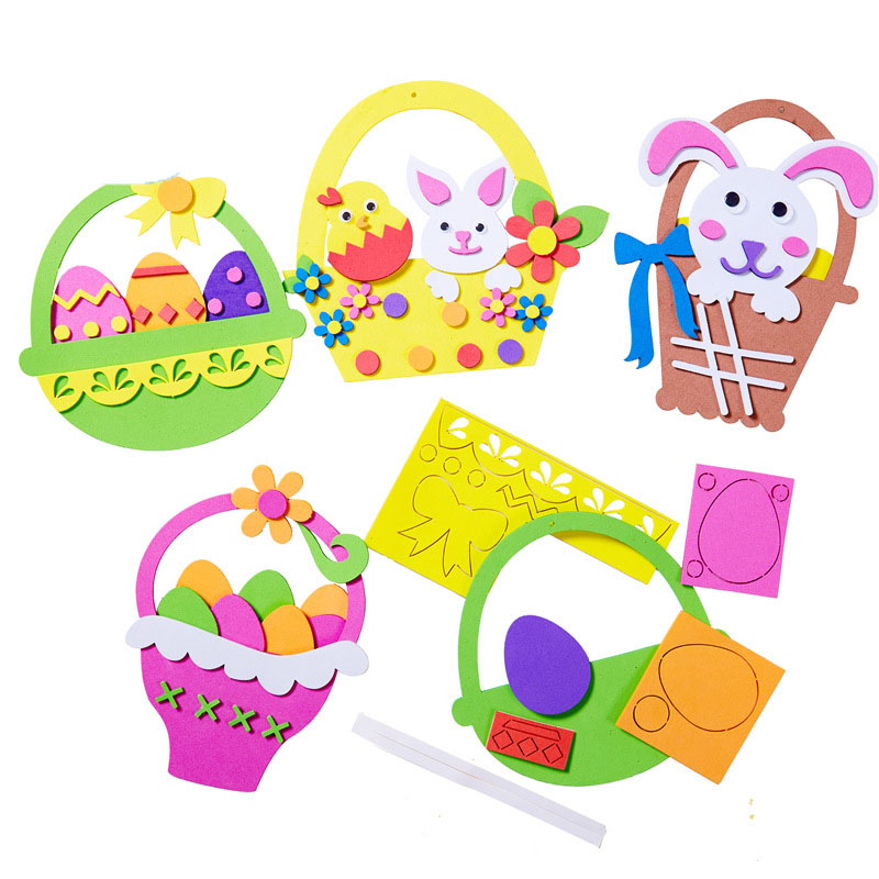 5-Pack rabbit Easter EVA Craft Basket Kit – DIY Creative Art & Craft Supplies view 6