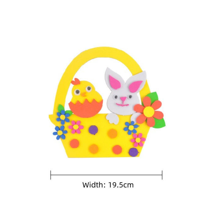 5-Pack The Chick and the Rabbit Easter EVA Craft Basket Kit – DIY Creative Art view 7