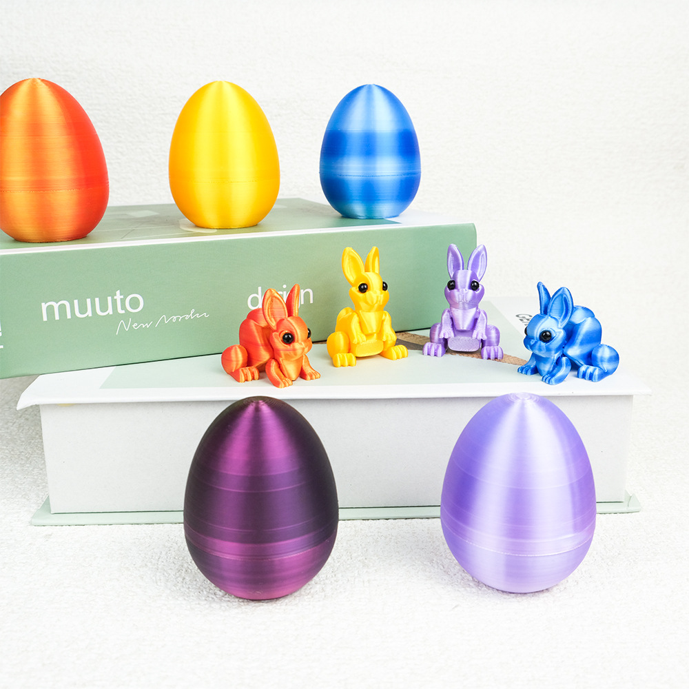 3-Piece Black-to-green gradient Easter Surprise Egg Set – Identical view 2
