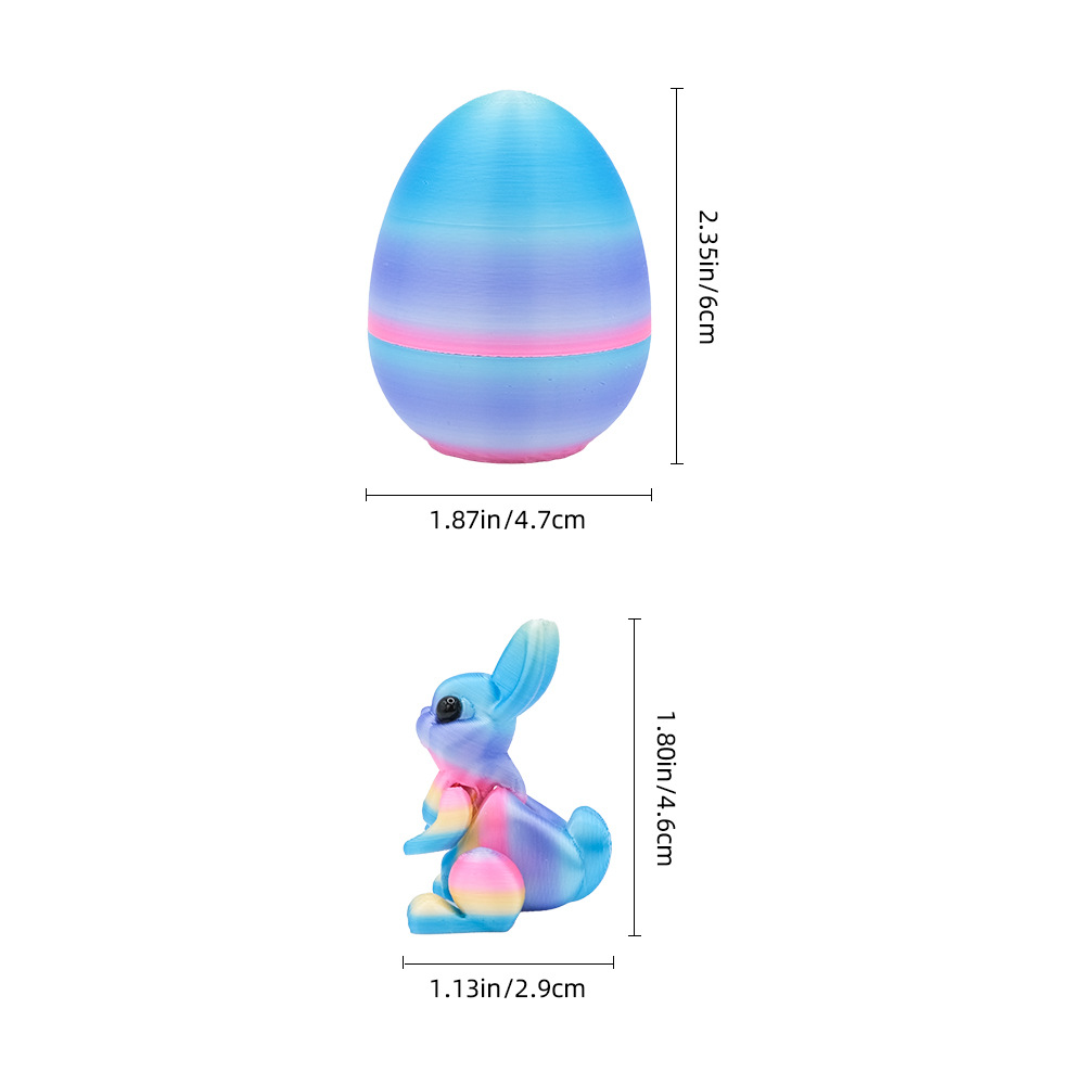 3-Piece Black-to-green gradient Easter Surprise Egg Set – Identical view 5