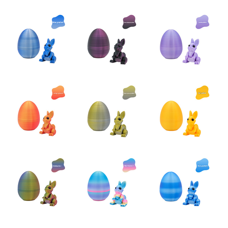 3-Piece Purple gradient Easter Surprise Egg Set – Identical Interactive view 4