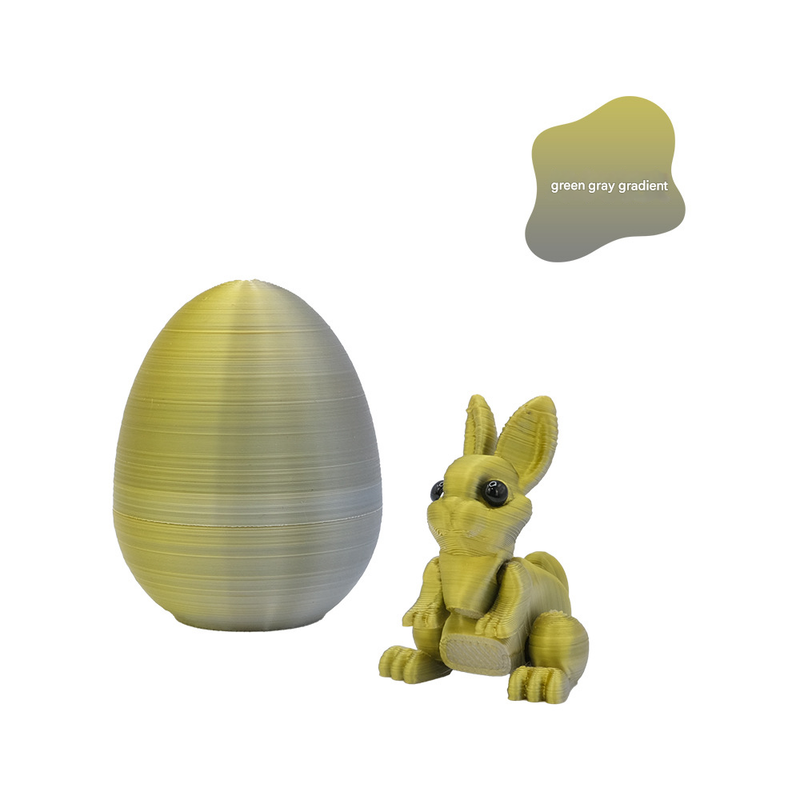 3-Piece Green-to-grey gradient Easter Surprise Egg Set – Identical Interactive