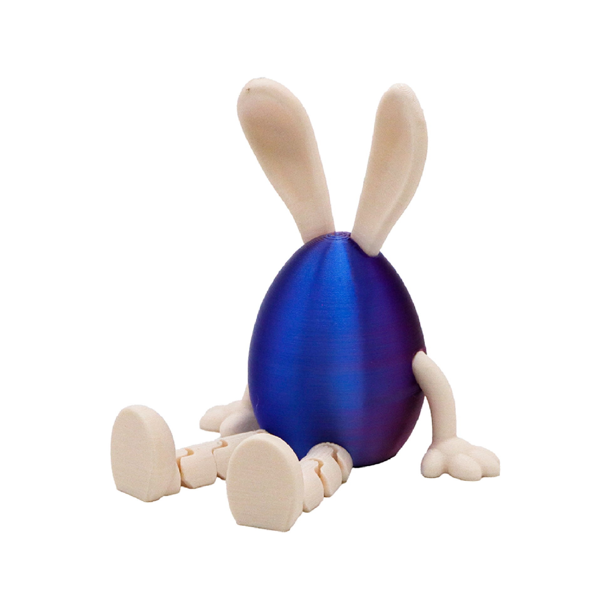 3-Piece Red and blue gradient Easter Figurine Set – Identical Poseable