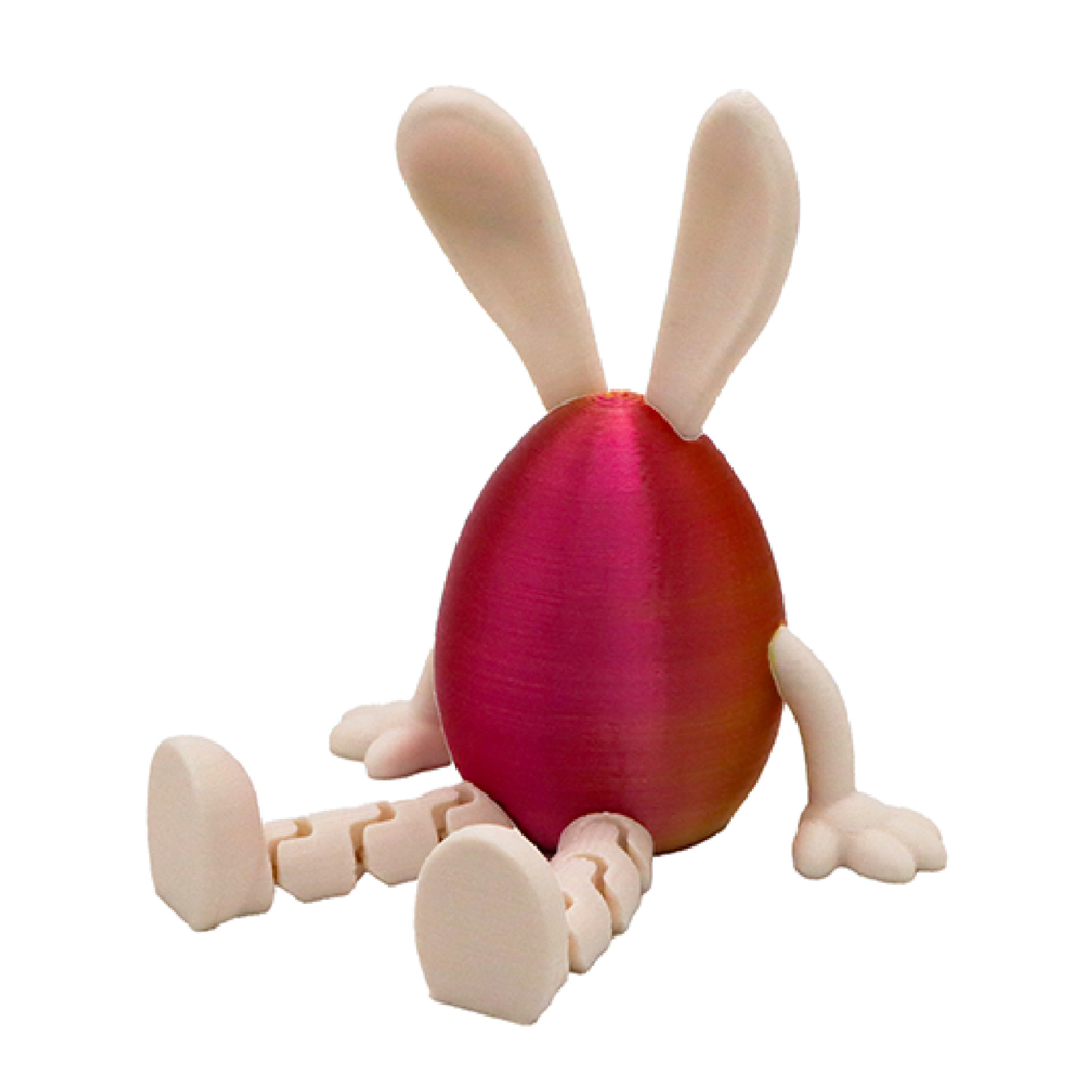 3-Piece Red and gold gradient Easter Figurine Set – Identical Poseable