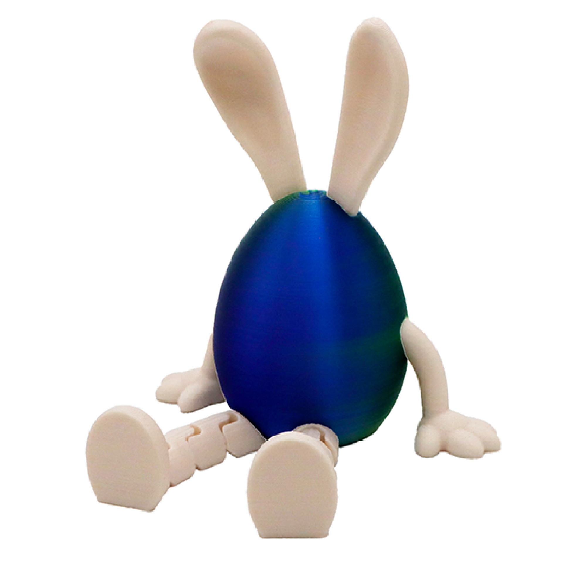3-Piece Blue-green gradient Easter Figurine Set – Identical Poseable
