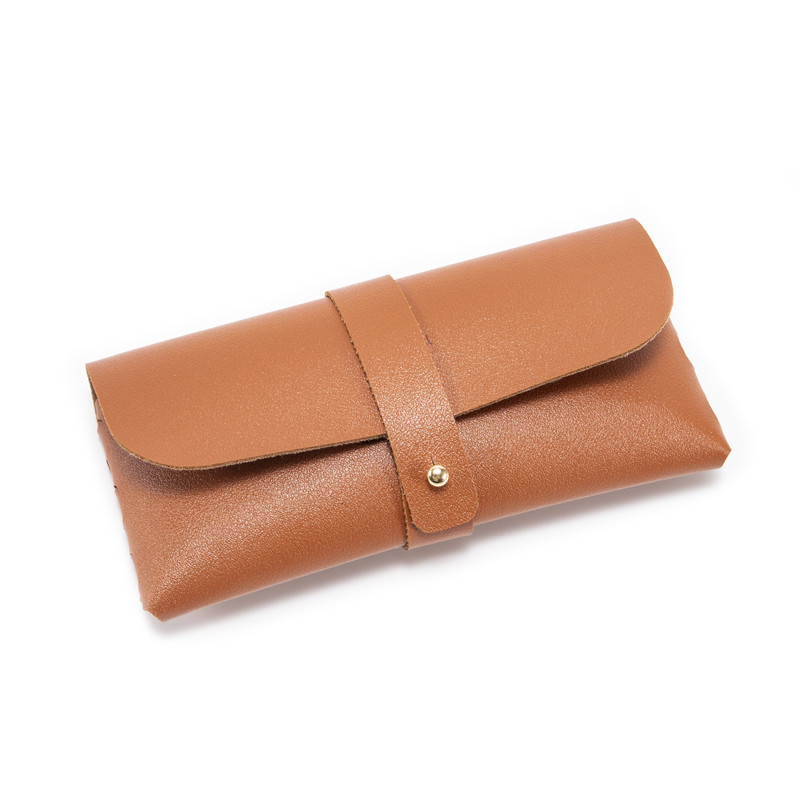 30-Piece brown Chic & Sleek PU Leather Soft Eyeglass Case - Protective Pouch — image 1