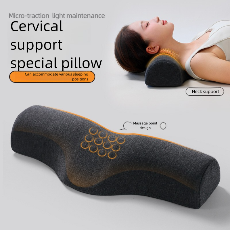 Pink Cervical Support Pillow – Memory Foam Core with Ergonomic Design for Neck view 4