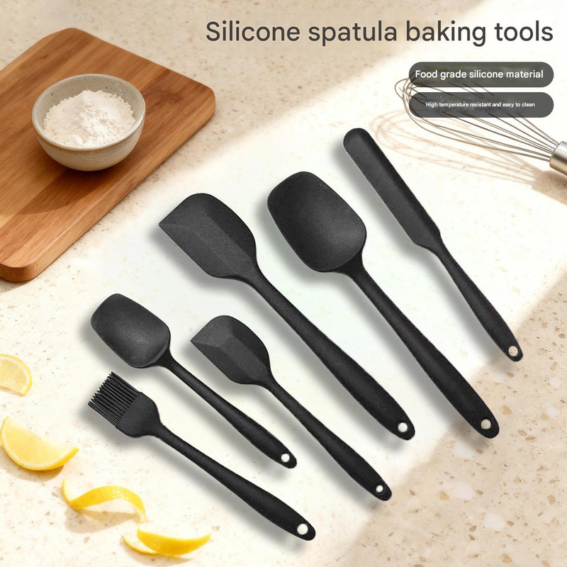 6-Piece Pink Silicone Spatula Set – Heat-Resistant view 2