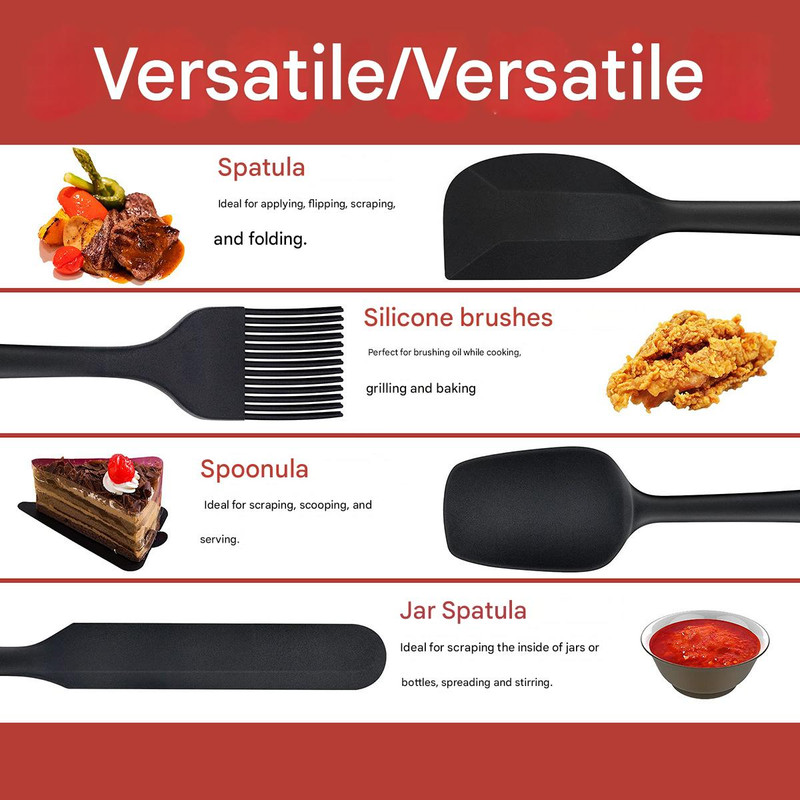6-Piece Yellow Silicone Spatula Set – Heat-Resistant view 3