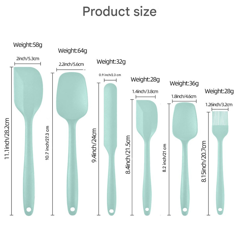 6-Piece Yellow Silicone Spatula Set – Heat-Resistant view 6