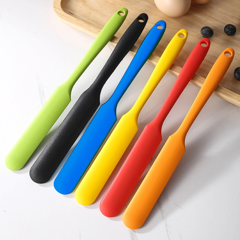 10-Pack Green Mini Silicone Spatulas – Flexible Baking Scrapers for Flour view 3