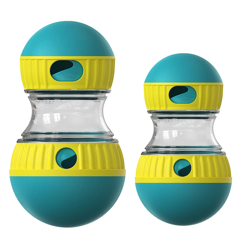 2-Piece Green Slow Feeder Dog Toy Set – Large & Small Rolling Treat Dispenser