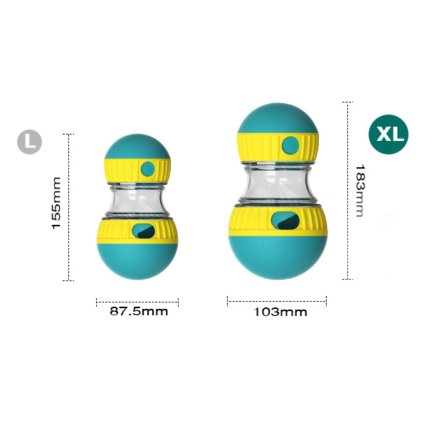2-Piece Green Slow Feeder Dog Toy Set – Large & Small Rolling Treat Dispenser view 5