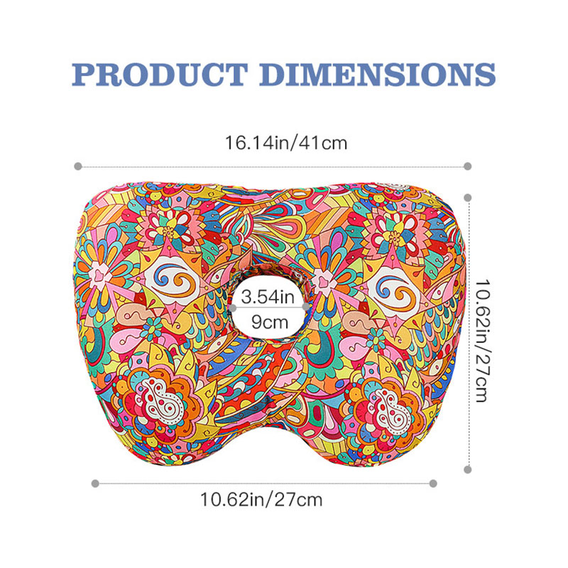 Cashew blossoms Hollow Ear Support Pillow – Adjustable Side Sleep Neck Cushion view 6
