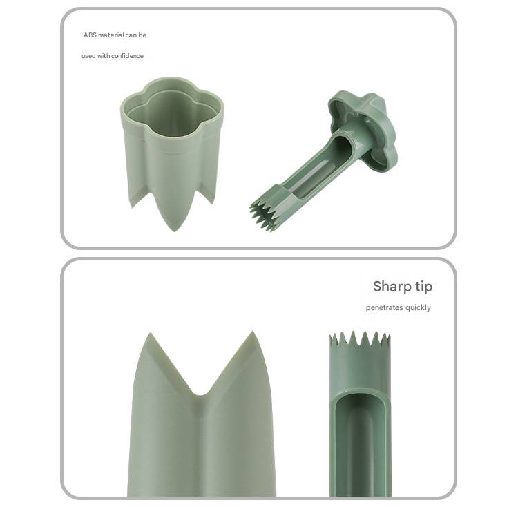 2-Pack ABS Vegetable Core Remover – White & Green view 4