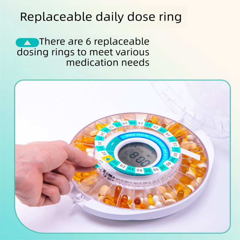 Automatic Rotating Pill Dispenser with Timer Alarm – Multi-Compartment view 3