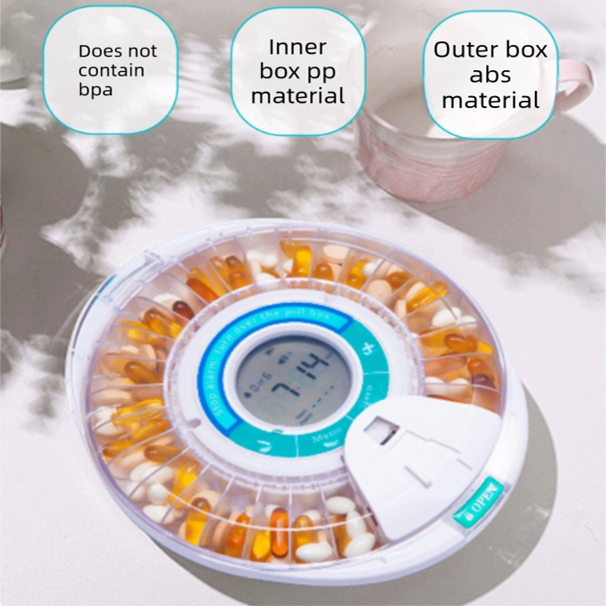 Automatic Rotating Pill Dispenser with Timer Alarm – Multi-Compartment view 4