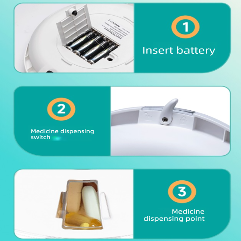 Automatic Rotating Pill Dispenser with Timer Alarm – Multi-Compartment view 8