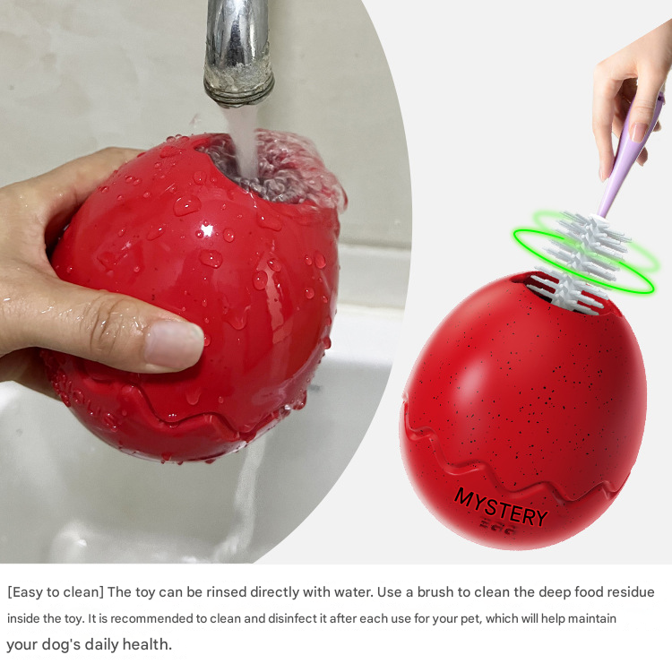 Pink Mysterious Egg Slow-Feeder Treat Dispenser for Dogs – Food-Grade TPR view 6
