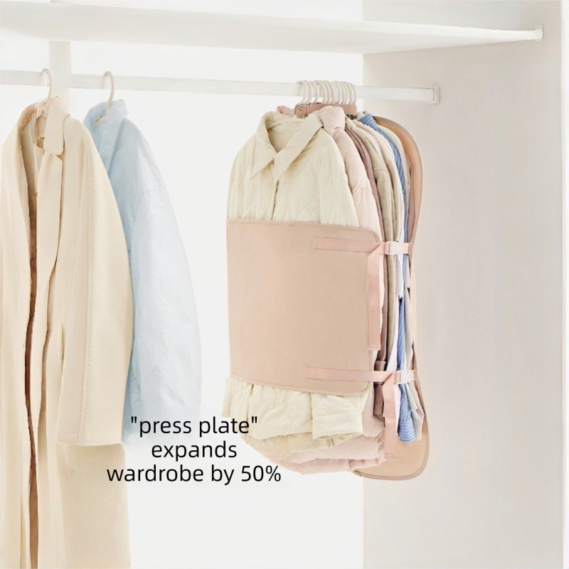 Apricot color Foldable Hanging Compression Board for Wardrobe Organization view 2