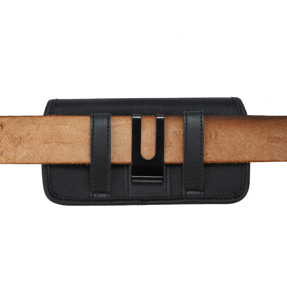 2-Pack Black Universal Heavy-Duty Nylon Belt Holster Pouch with Card Slot view 3