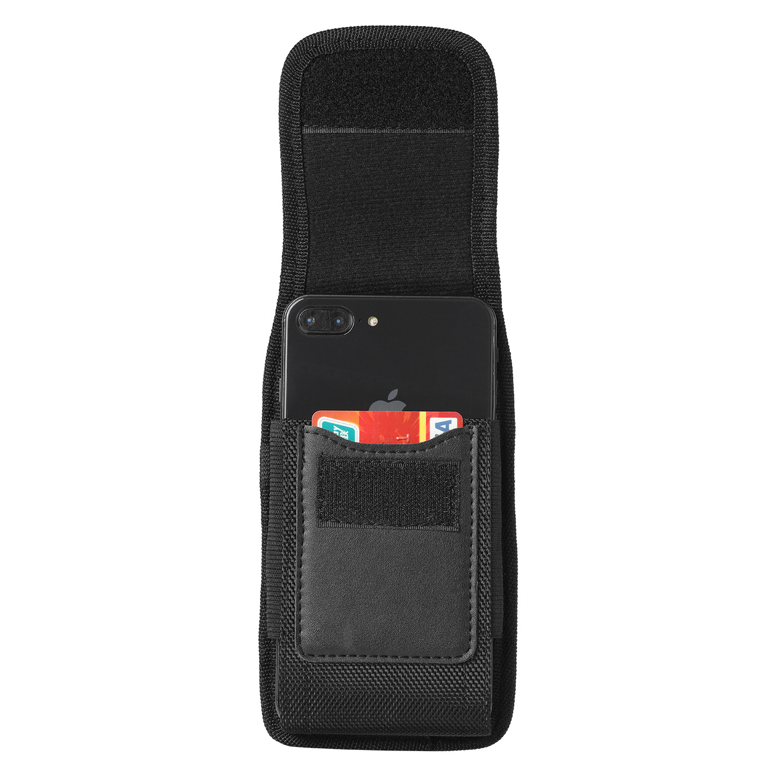 2-Pack Black Universal Heavy-Duty Nylon Belt Holster Pouch with Card Slot view 6