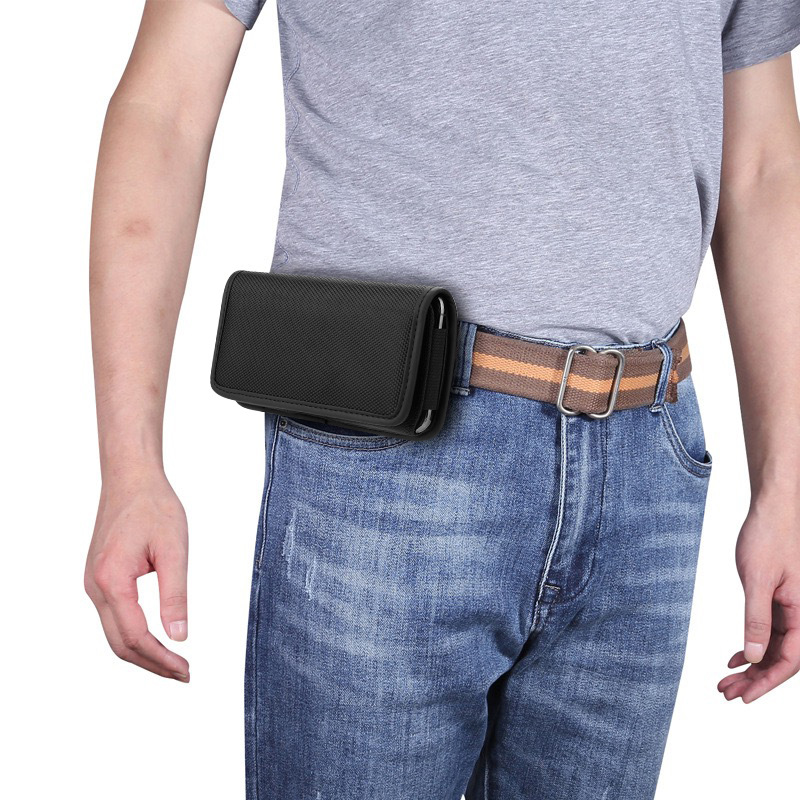 2-Pack Black Universal Heavy-Duty Nylon Belt Holster Pouch with Card Slot view 10