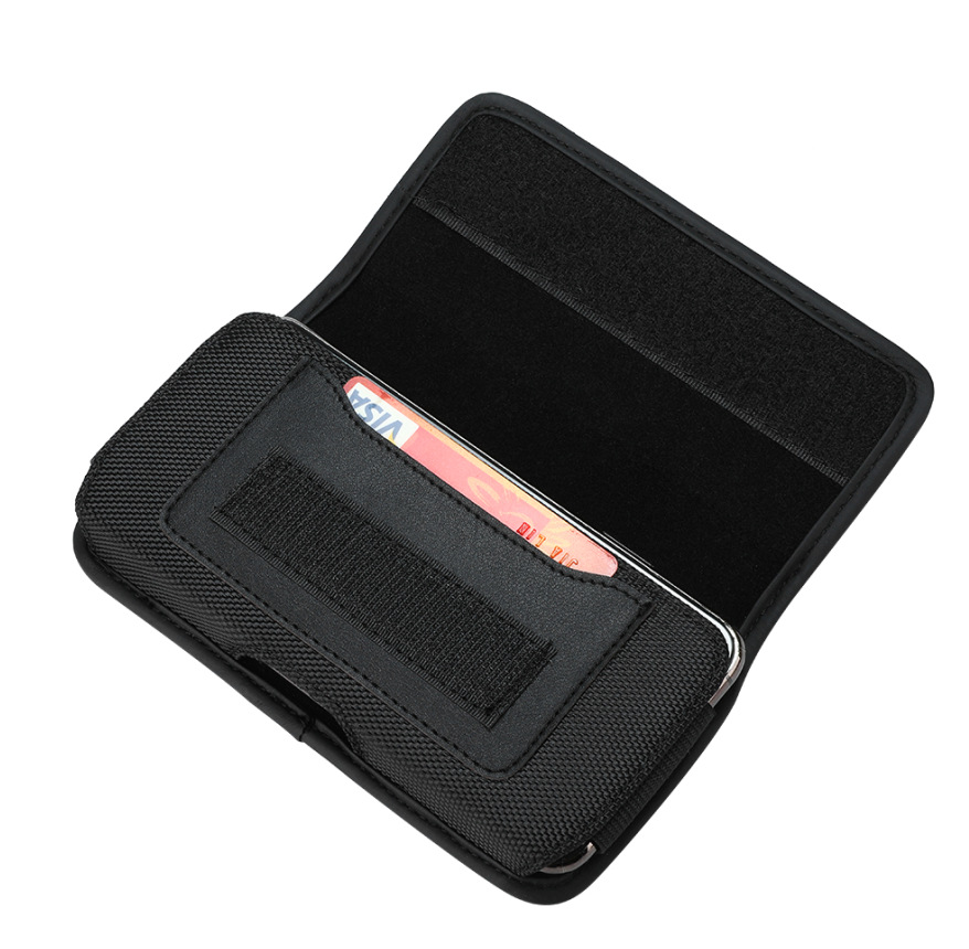 2-Pack Black Universal Heavy-Duty Nylon Belt Holster Pouch with Card Slot view 5
