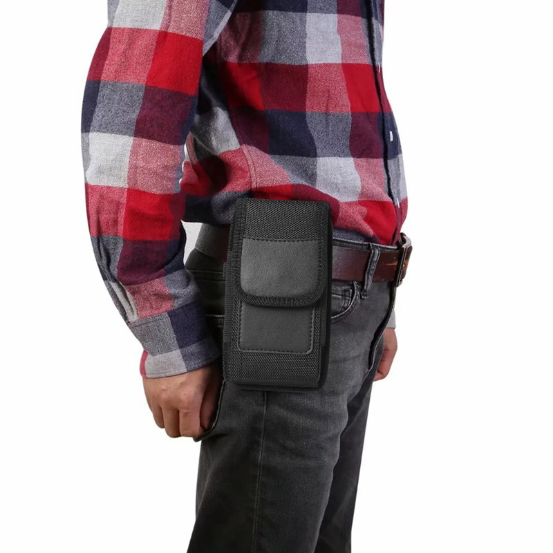 2-Pack Black Universal Heavy-Duty Nylon Belt Holster Pouch with Card Slot view 9