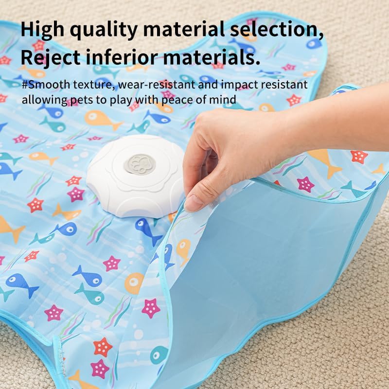Automatic Cat Hunting Game Mat with 360° Teaser Wand view 2