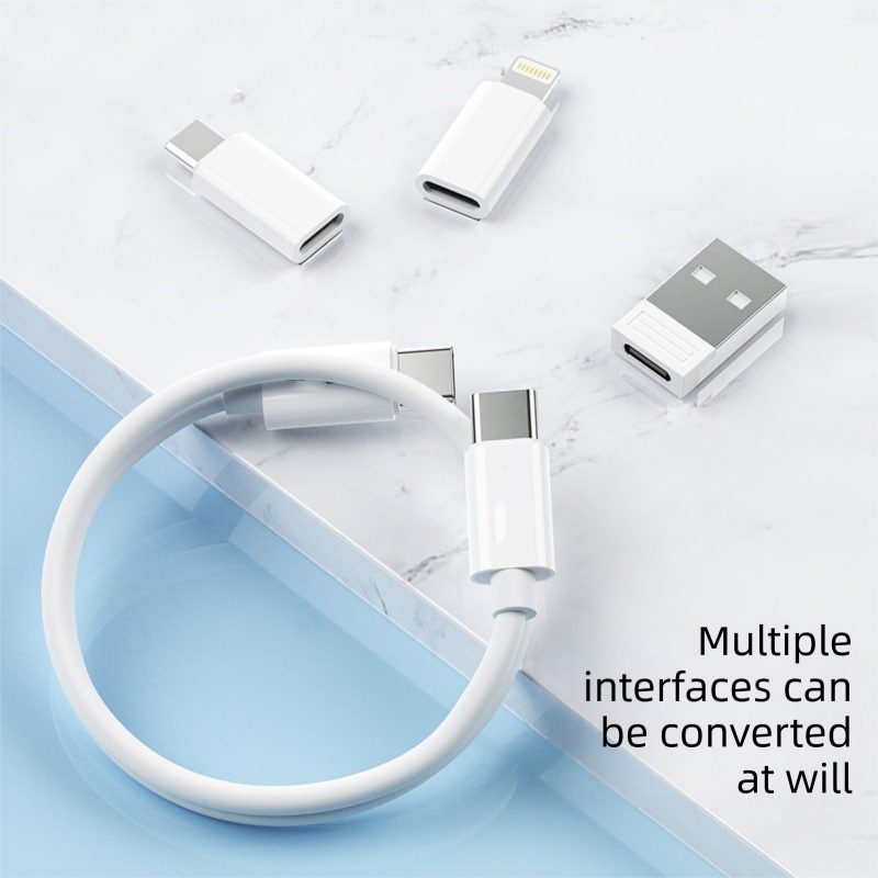 2-Pack Blue 60W Fast Charging Cable Kit with Storage Box - 5-in-1 view 4