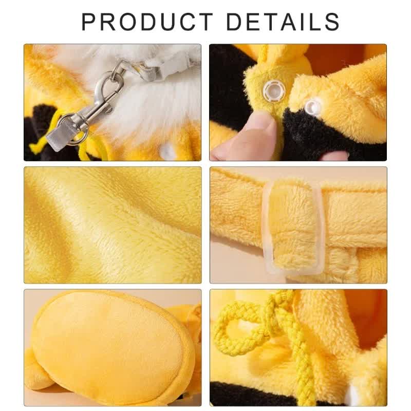 S Size Cute Bee Windproof Insulated Pet Shoulder Bag with Security Buckle view 4